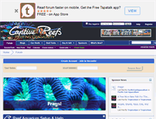Tablet Screenshot of captivereefs.com